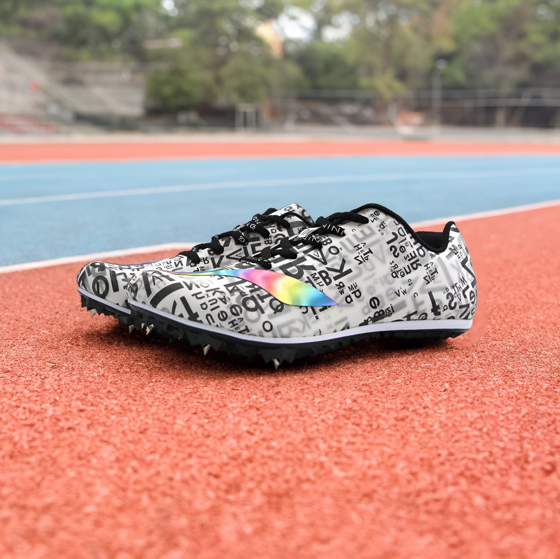 Word Canvas Sprint Track Spikes