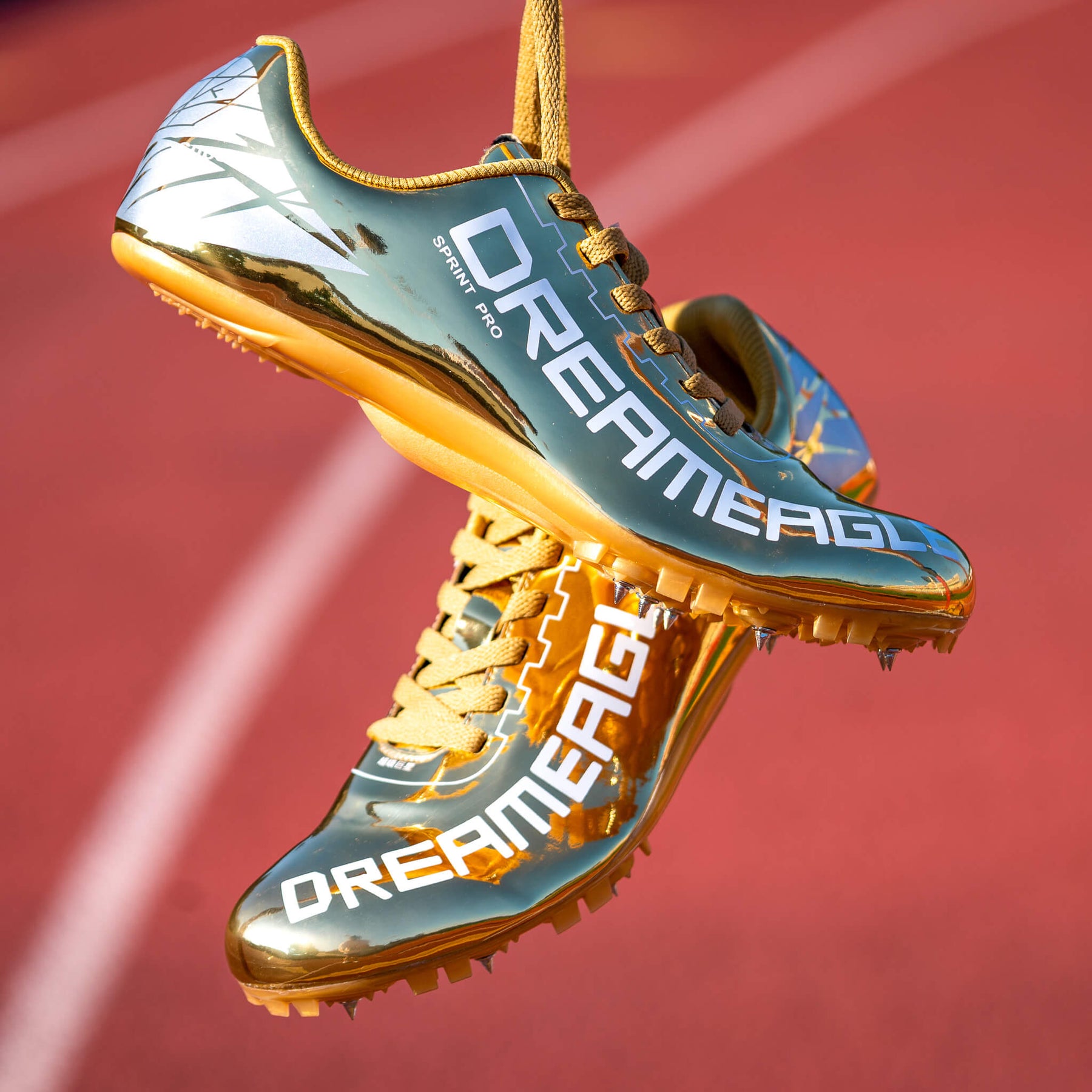 Gold Sprint Track Spikes