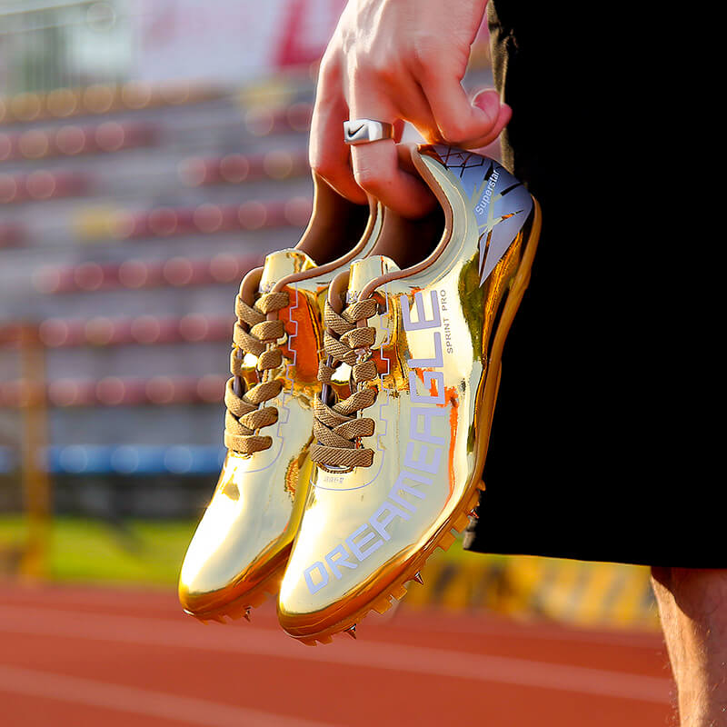 Gold Sprint Track Spikes