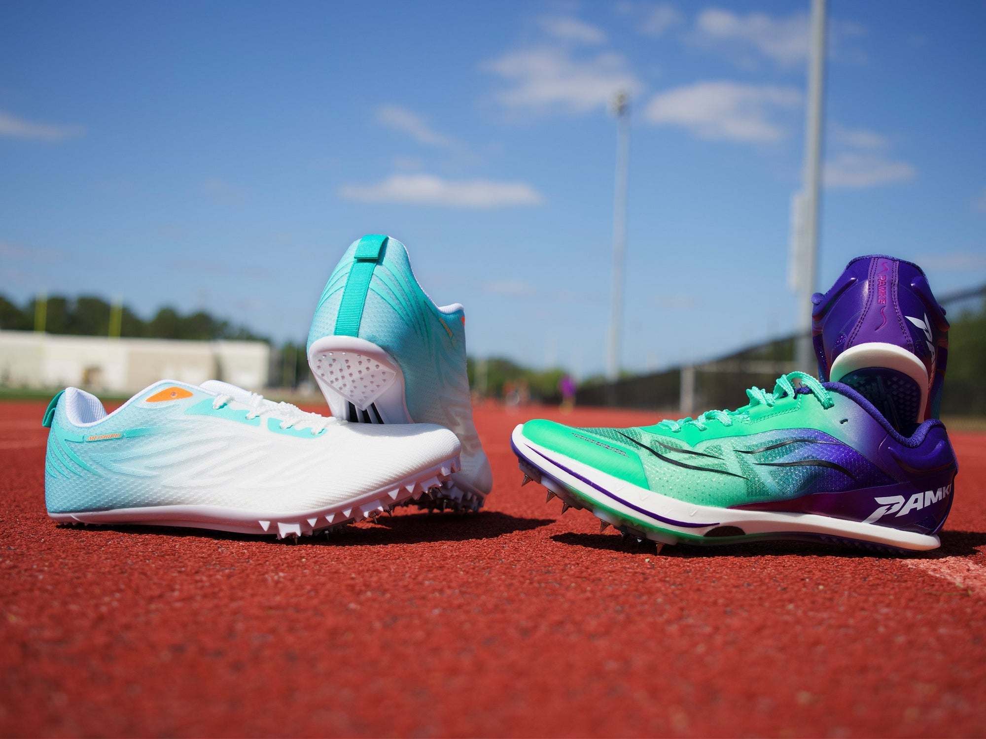 Materials in track spikes and running shoes