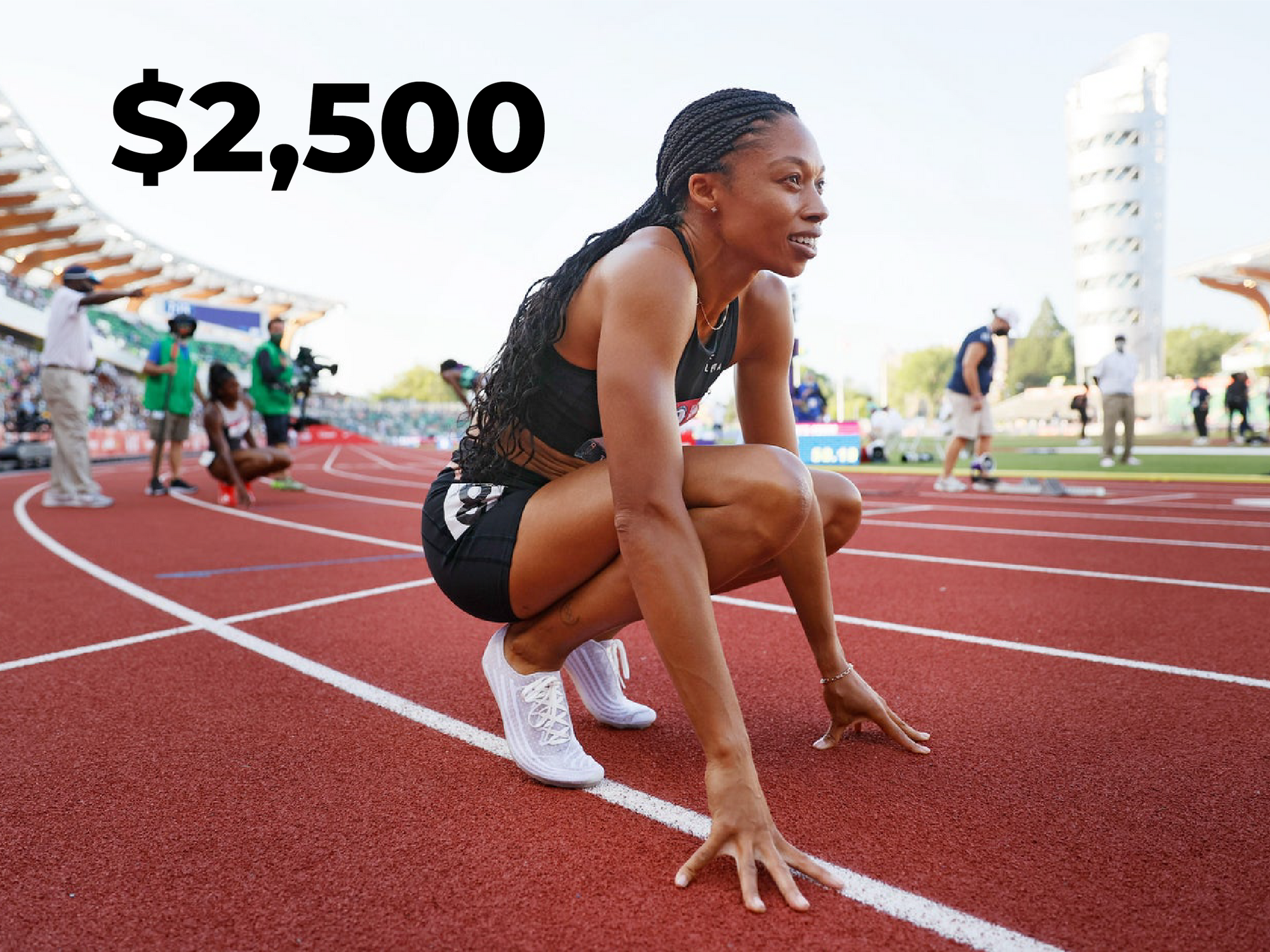 Allyson Felix's New Track Spikes 2021, Cost $2500