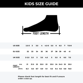 Blue Bolt Kids Sprint Track Spikes size guide