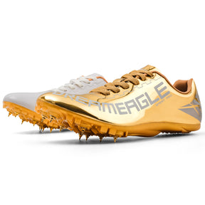 Eagle Sprint Track Spikes 1 gold 1 white
